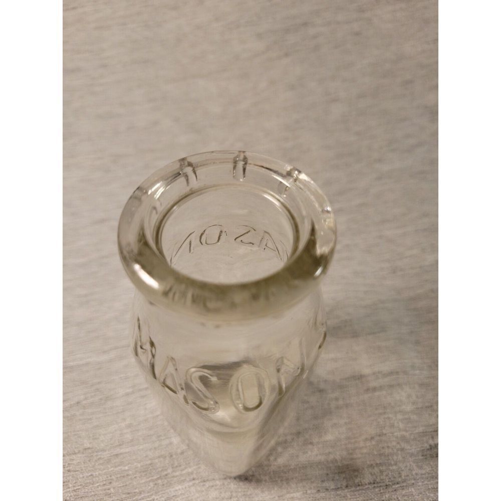 Masons Dairy Duraglas 17 62 Embossed Half Pint Milk Bottle Vintage - Picture 2 of 15